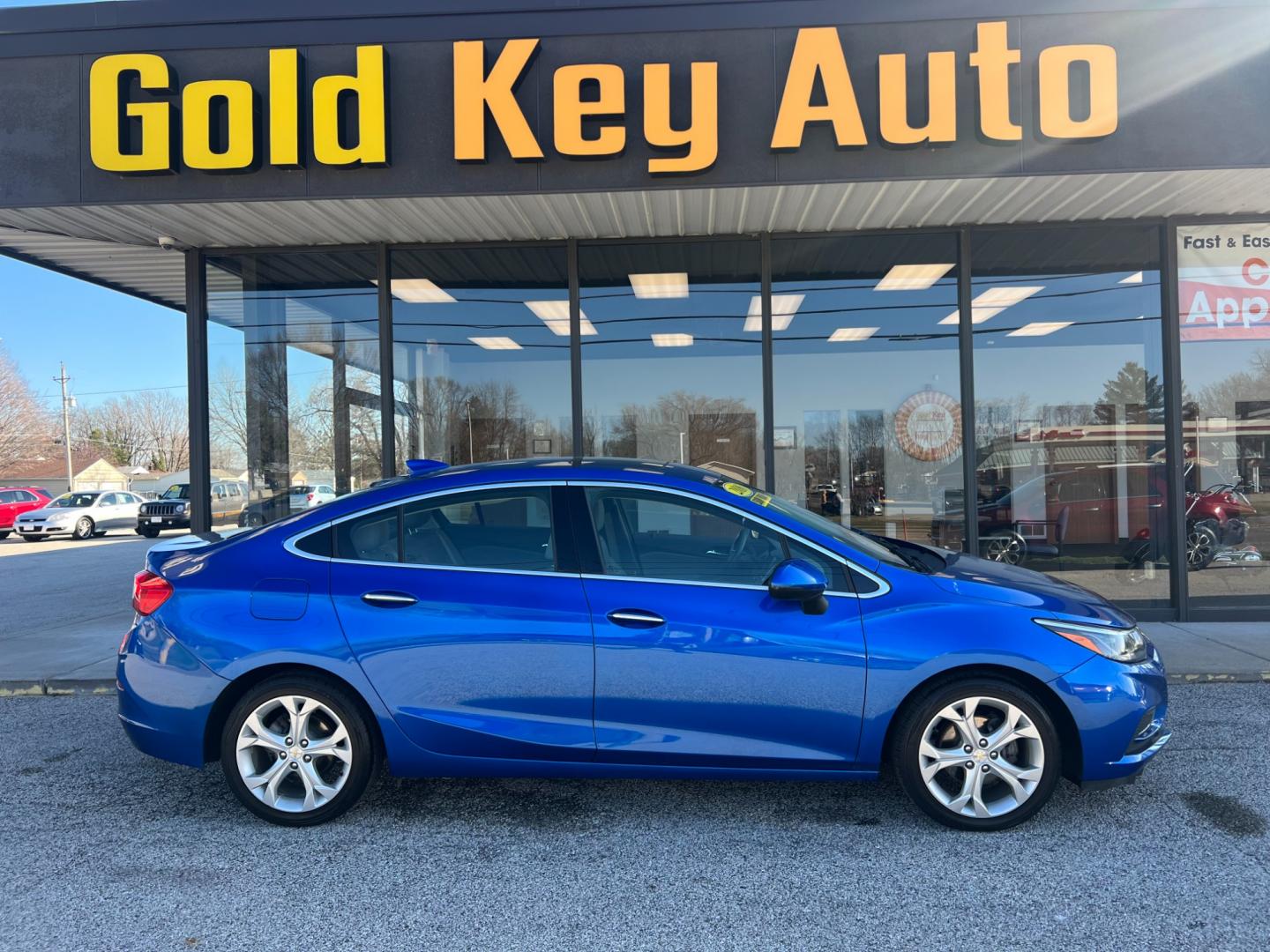 2016 Blue Ray Metallic Chevrolet Cruze Premier Auto (1G1BG5SM3G7) with an 1.4L L4 DOHC 16V TURBO engine, 6-Speed Automatic transmission, located at 1633 W Kimberly, Davenport, IA, 52806, (563) 323-5341, 41.559456, -90.598732 - Photo#0